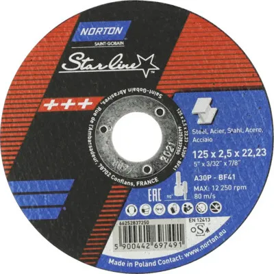 Produktbild von Starline Trennscheibe Norton Ø 125x22,23 mm, 25 Stück
