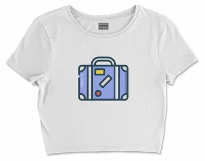 Immagine prodotto di Bona Basics, T-shirt crop basic stampato, donna, 100% cotone, bianco, casual