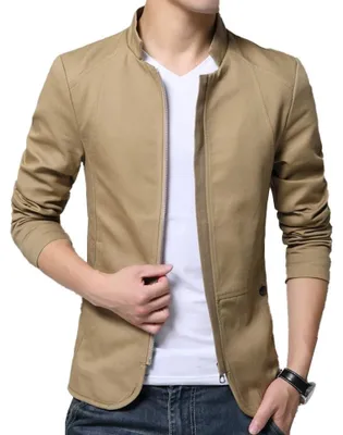 Produktbild von Blazer, Slim Fit – Herrenjacke – Casual Kragen – Anzugjacke – Polyester – Erhältlich in Khaki, Schwarz, Marineblau und Beige – Herrenjacke