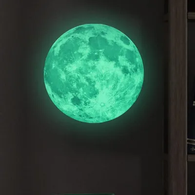 Produktbild von Phosphoreszierende Mond-Wandaufkleber, 30 cm