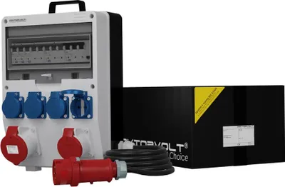 Immagine prodotto di Distributore di corrente da cantiere Distributore di corrente TD-S/FI 16A 32A 4x230V Cavo SKH 5x4mm2 Doktorvolt 6794