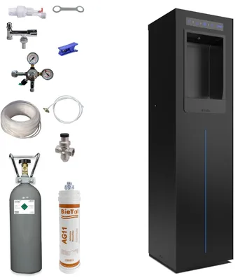 Produktbild von Wassersprudler Sprudelwasser Gerät Anlage H2Office Pro Plus schwarz SET 2 kg CO2
