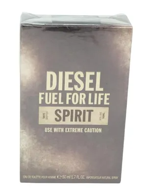 Produktbild von DIESEL Fuel for Life Spirit 50 ml, Männer, 50 ml, Nicht nachfüllbare Flasche, Bergamotte, Zimt, Iris, Orangenblüte, Bernstein, Weihrauch