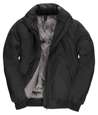 Produktbild von B&C - Bomberjacke für Damen FK2512 (XS) (Schwarz/Warmes Grau)