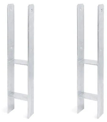 Produktbild von Alberts 2 x H-Pfostenträger, 121x600 mm, Materialstärke 5 mm, Tiefe 60 mm, feuerverzinkt