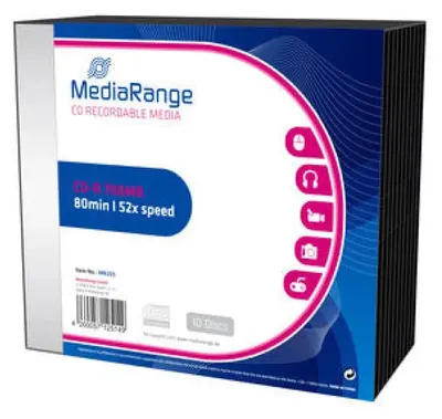 Obrázok produktu pre CD-R MediaRange 700MB Slimcase 10 kusov