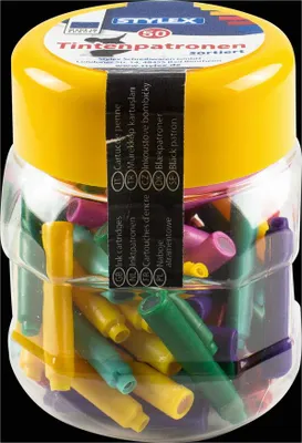 Produktbild von Stylex 23016 Tintenpatronen Set, farbig, 50 Stück