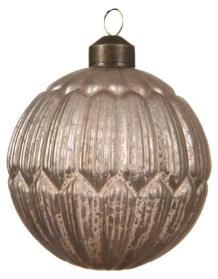 Weihnachtskugel aus Glas, mehrfarbig, 8 x 8 cm, 3 Stück