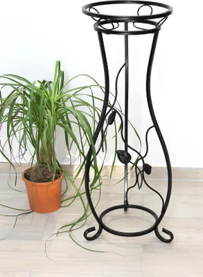 Produktbild von DanDiBo Blumensäule Metall Schwarz 90 cm Blumenständer KW405 Pflanzensäule Pflanzenständer Blumenhocker