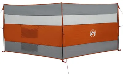 Immagine prodotto di vidaXL Frangivento da campeggio grigio e arancione 340x130 cm Impermeabile