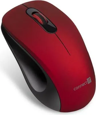 Obrázek produktu pro CONNECT IT "MUTE" bezdrátová optická tichá myš, USB, (+ 1x AA baterie ), červená