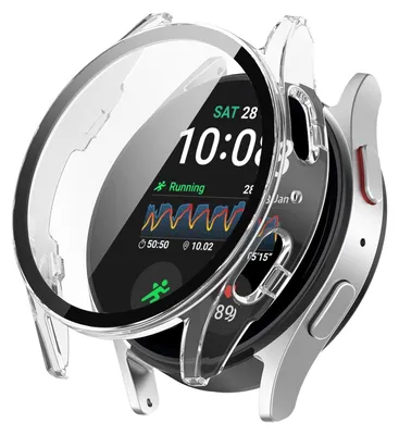 Produktbild von Für Samsung Galaxy Watch 7 40mm Kunststoff PC Smart Watch Hülle + Schutz Hart Glas Transparent