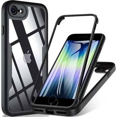 Produktbild von Techsuit ColorVerse 360 Hülle mit Schutzfolie für Apple iPhone 6/6S/7/8 / iPhone SE 2022/2020 - Schwarz