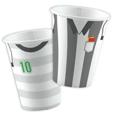 Productafbeelding van 8 papieren voetbalbekers 250ml
