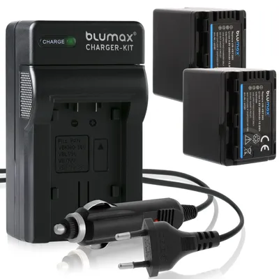 Produktbild von 2x Akku + Lader für Panasonic VW-VBT380 VW-VBK360 VW-VBT190 3560 mAh 3,6V