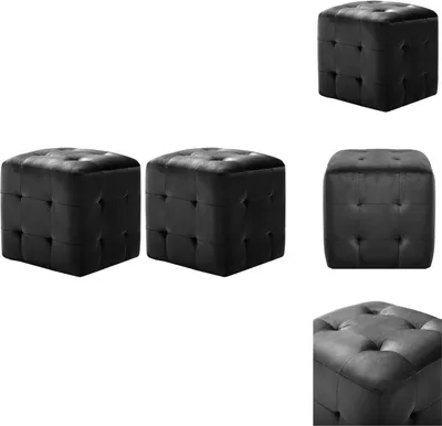 Obrázok produktu pre vidaXL Puf 2 ks čierny 30x30x30 cm zamatová látka - čalúnená stolička