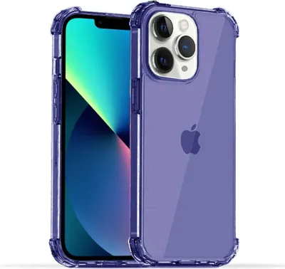 Produktbild von Smartphonica iPhone 11 Pro Max  transparente stoßfeste Silikonhülle mit Bumper - Dunkelblau