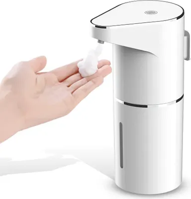 Zdjęcie produktu dla Automatyczny dozownik mydła w pianie 350 ml, bezdotykowy, z czujnikiem, ładowanie USB-C, gęsta piana HomeLife