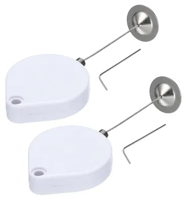 Immagine prodotto di Set di 2 lucchetti di sicurezza con cavo estensibile, colore bianco, lunghezza 100 cm