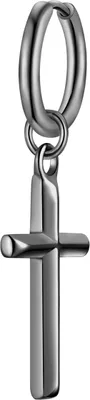 Produktbild von True Rebels Creolen Kreuz Edelstahl 50060121