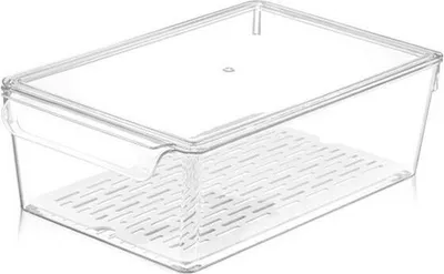 Immagine prodotto di Organizzatore da frigo MICHELINO con coperchio e setaccio larghezza 20 cm, altezza 10 cm