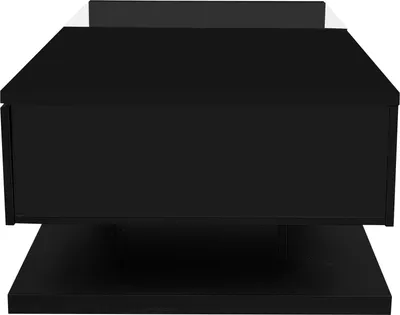 Produktbild von Merax Couchtisch mit Schublade und Glastischplatte, Beistelltisch hochglanz Couchtisch mit LED- Beleuchtung, Wohnzimmertisch Kaffeetisch 105x55x32,5cm