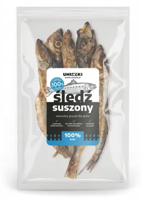Obrázek produktu pro Uniszki Sušený sleď Přírodní pamlsek pro psy 50g