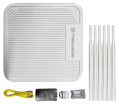 Obrázek produktu pro Bezdrátový router s dosahem 3000 m a 6 dvoupásmovými anténami s vysokým ziskem, zesilovač internetového signálu s 5 režimy pro vnitřní i venkovní použití, zástrčka pro EU