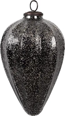 Produktbild von Clayre & Eef Weihnachtskugel Ø 14x19 cm Schwarz Glas