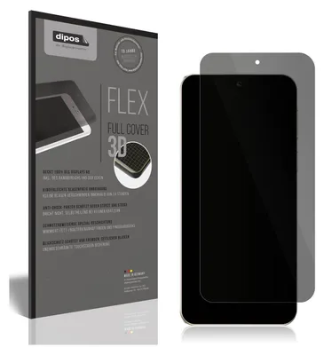 A product packaging box and a screen protector for a smartphone.
