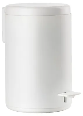 Pedaalemmer Softclose 3 L Bad-Abfalleimer Weiß 26,5x22 cm