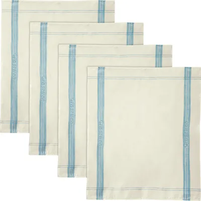 Produktbild von Erwin Müller Glastuch 4er-Pack blau-weiß 50x60 cm
