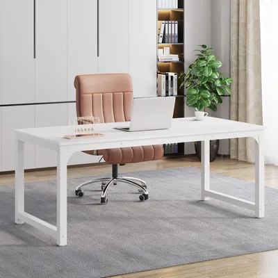 Obrázek produktu pro Počítačový stůl o rozměrech 160 x 80 cm, velký průmyslový psací stůl pro kancelář, vhodný pro počítač a notebook