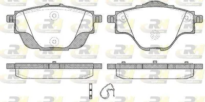 Produktbild von ROADHOUSE Bremsbeläge Satz Hinten Bremsklötze passend für PEUGEOT 3008 SUV (M) 21557.00