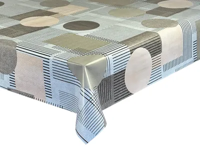 Produktbild von Wachstuch Tischdecke Gartentischdecke Geometrisch Geau Beige 140x140 cm