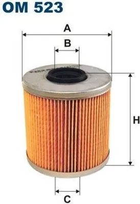 Produktbild von FILTRON Ölfilter Filtereinsatz OM 523 für BMW, Höhe 88mm, Ø 82mm / 28mm