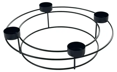 Produktbild von Kerzenhalter für 4x Teelicht Ø30cm Metallring Adventskranz Weihnachten