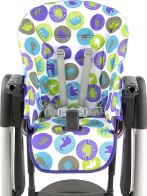 Produktbild von BAMBINIWELT Bezug Kissen Ersatzbezug Sitzkissen für Peg Perego Tatamia oder New Born grüne Elefanten