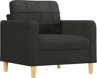 Produktbild von vidaXL Sofasessel Schwarz 60 cm Stoff
