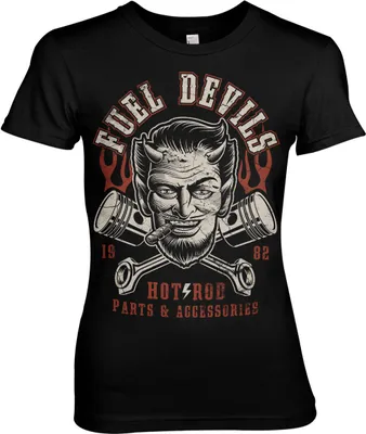 Image de Fuel Devils Satans Pistons Girly Tee - X-Large - Noir