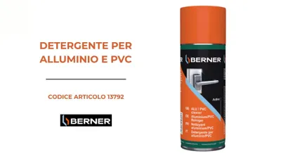 Immagine prodotto di Berner Pulitore per alluminio e PVC Active Bomboletta spray rimuove lo sporco 400ml