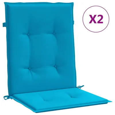 Produktbild von vidaXL Gartenstuhlauflagen für Niedriglehner 2 Stk. Blau 100x50x3 cm