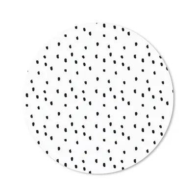 Produktbild von MuchoWow® Mauspad Mousepad Schwarz - Punkte - Design - Weiß 40x40 cm - Mousepads - Maus Mat - Pad - Mausunterlage - Schreibtisch Accessoires
