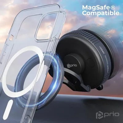 Produktbild von prio Magnetische Auto-Handyhalterung für Windschutzscheibe & Armaturenbrett