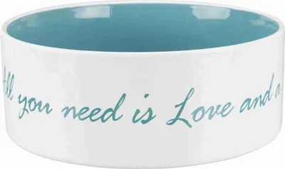 Produktbild von TRIXIE Keramiknapf Pet's Home - creme/petrol - 1,4 l/ø 20 cm