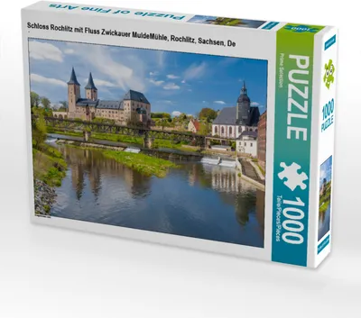 Produktbild von CALVENDO Puzzle Schloss Rochlitz mit Fluss Zwickauer MuldeMühle, Rochlitz, Sachsen, De | 1000 Teile Lege-Größe 64x48cm Foto-Puzzle für glückliche Stunden