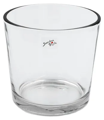 Zdjęcie produktu dla Garnek Sandra Rich, model XL, cylindryczny, przezroczysty, wymiary 17,2 x 16 cm, opakowanie zawiera 1 sztukę