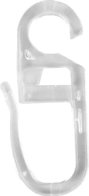 Produktbild von Gardinenringe mit Faltenlegehaken Ø9 mm Transparent (10er-Pack) – Kunststoff, für Gardinenstangen bis Ø16 mm, Universalband und Kräuselband