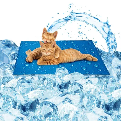 Imagen del producto de Colchoneta refrigerante para mascotas, transpirable, de 40 x 50 cm, para perros y gatos