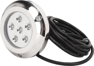 Image de 12V 24V Lampe sous-marine pour yacht 316 Acier inoxydable Angle d'éclairage 100° IP68 Etanche 6 LED Chips Eau de mer Dôme arrière Lampe de piscine